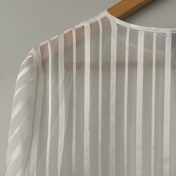 DKNY Sheer Bell Sleeve Blouse - Picture 9 of 15